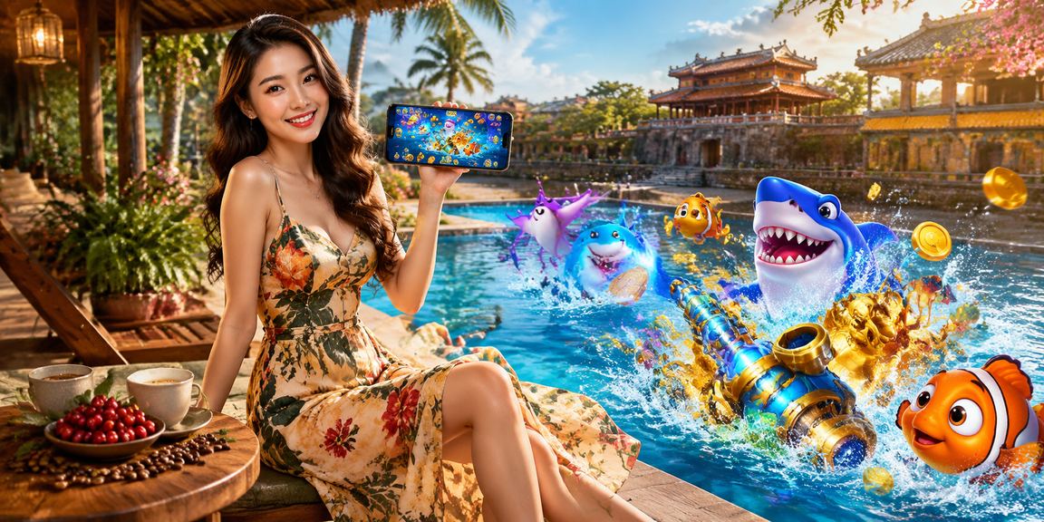 Người dùng tại Huế thưởng thức trò chơi bắn cá và cà phê buổi sáng qua ứng dụng thethao24